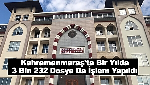 Kahramanmaraş'ta Bir Yılda 3 Bin 232 Dosyada İşlem Yapıldı