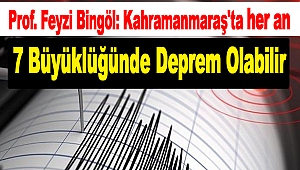 Prof. Feyzi Bingöl: Kahramanmaraş'ta her an 7 büyüklüğünde deprem olabilir