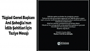Tügiad Genel Başkanı Anıl Şohoğlu'nun İdlib Şehitleri İçin Taziye Mesajı