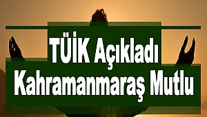 TÜİK Açıkladı: “Kahramanmaraş Mutlu”