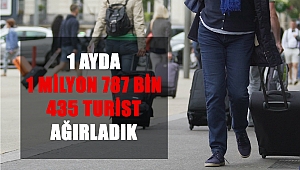 1 Ayda 1 Milyon 787 Bin 435 Turist Ağırladık