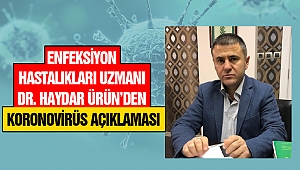 Enfeksiyon Hastalıkları Uzmanı Dr. Haydar Ürün'den Koronavirüs Açıklaması