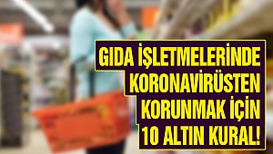 Gıda İşletmelerinde Koronavirüsten Korunmak için 10 Altın Kural!