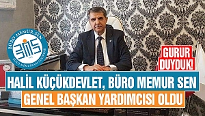 Halil Küçükdevlet, Büro Memur Sen Genel Başkan Yardımcısı Oldu