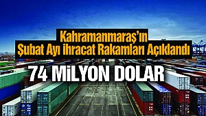 Kahramanmaraş’ın Şubat Ayı İhracat Rakamları Açıklandı
