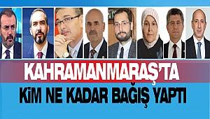 Kahramanmaraş'ta Kim Ne Kadar Bağış Yaptı?