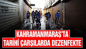 Kahramanmaraş’ta Tarihi Çarşılarda Dezenfekte