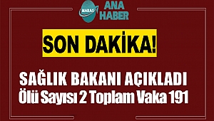 Sağlık Bakanı Açıkladı: Ölü Sayısı 2 Toplam Vaka 191