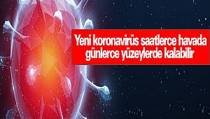 Yeni koronavirüs saatlerce havada ve günlerce yüzeylerde kalabilir