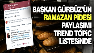Başkan Gürbüz’ün Ramazan Pidesi Paylaşımı, Trend Topic Listesinde
