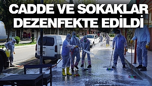 Cadde Ve Sokaklar Dezenfekte Edildi