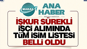 İŞKUR Sürekli İşçi Alımında Tüm İsim Listesi Belli Oldu