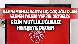 Kahramanmaraş’ta Televizyonu Olmayan Aileye Yardım Eli