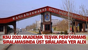 KSÜ 2020 Akademik Teşvik Performans Sıralamasında Üst Sıralarda Yer Aldı