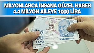 Milyonlarca İnsana Güzel Haber: 4.4 Milyon Aileye 1000 Lira