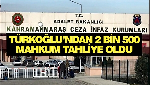 Türkoğlu’ndan 2 Bin 500 Mahkum Tahliye Oldu