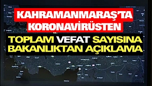 Kahramanmaraş’ta Koronavirüsten Toplam Vefat Sayısına Bakanlıktan Açıklama