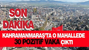 Kahramanmaraş'ta O Mahallede 30 Pozitif Vaka Çıktı