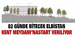 82 Günde Bitecek Elbistan Kent Meydanı’na Start Veriliyor