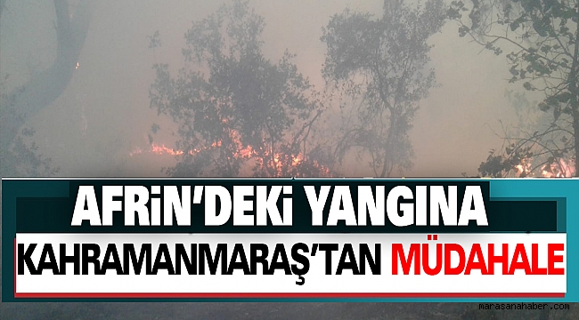 Afrin’deki Yangına Kahramanmaraş’tan Müdahale