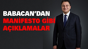 Babacan’dan Manifesto Gibi Açıklamalar