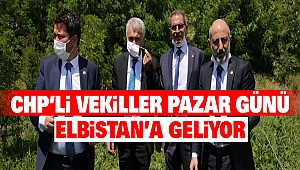 CHP'li Vekiller Pazar Günü Elbistan'a Geliyor