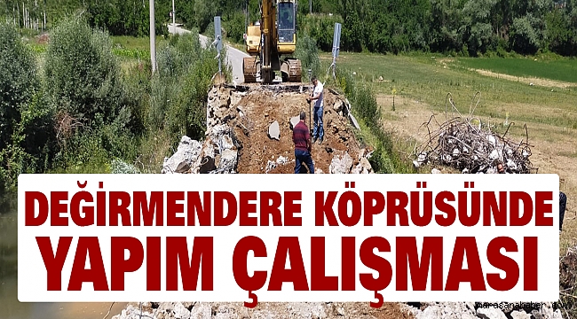 Değirmendere Köprüsünde Yapım Çalışması
