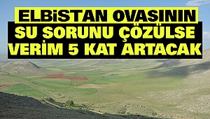Elbistan Ovasının Su Sorunu Çözülse Verim 5 Kat Artacak