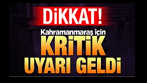Kahramanmaraş’a Gök Gürültülü Sağanak Geliyor