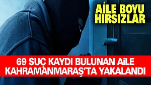 69 suç Kaydı Bulunan Aile Kahramanmaraş’ta Yakalandı