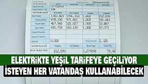Elektrikte Yeşil Tarife'ye geçiliyor: İsteyen her vatandaş kullanabilecek