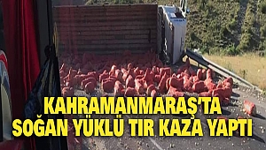 Kahramanmaraş’ta Soğan Yüklü Tır Kaza Yaptı