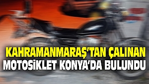 Kahramanmaraş’tan Çalınan Motosiklet Konya’dan Çıktı