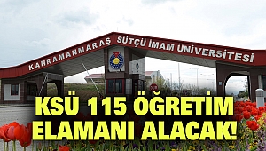 KSÜ 115 öğretim elamanı alacak!
