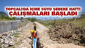 Topçalı'da İçme Suyu Şebeke Hattı Çalışmaları Başladı