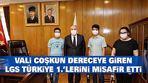 Vali Coşkun Dereceye Giren LGS Türkiye 1.’Lerini Misafir Etti