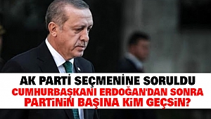 AK Parti seçmenine soruldu: Cumhurbaşkanı Erdoğan'dan sonra partinin başına kim geçsin?