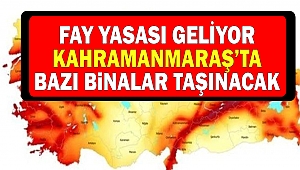 Fay yasası geliyor! Kahramanmaraş’ta Bazı Binalar Taşınacak