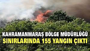 Kahramanmaraş Bölge Müdürlüğü Sınırlarında 155 Yangın Çıktı