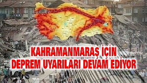 Kahramanmaraş İçin Deprem Uyarıları Devam Ediyor