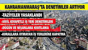 Kahramanmaraş’ta Denetimler Artıyor