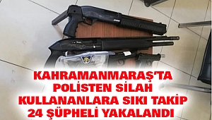 Polisten Silah kullananlara sıkı takip, 24 şüpheli yakalandı