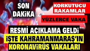 Resmi Açıklama Geldi: İşte Kahramanmaraş'ın Koronavirüs Vaka Sayıları