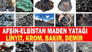 Afşin-Elbistan Maden Yatağı: Linyit, krom, bakır, demir