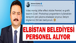 Elbistan Belediyesi Personel Alıyor