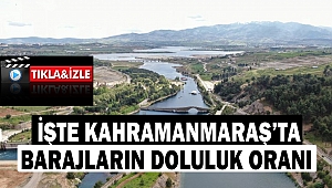 İşte Kahramanmaraş'ta barajların doluluk oranı 