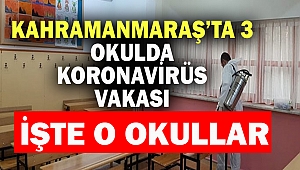 Kahramanmaraş’ta 3 Okulda Koronavirüs Vakası