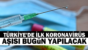 Türkiye'de ilk koronavirüs aşısı bugün yapılacak