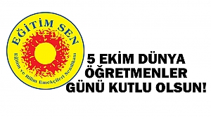 5 Ekim Dünya Öğretmenler Günü Kutlu Olsun!