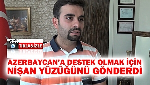 Azerbaycan'a destek olmak için nişan yüzüğünü gönderdi